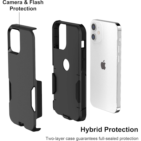 Fodral för iPhone-serien – Designat för iPhone 12-fodral och iPhone 12 Pro-fodral, Premium stötsäkert fallskyddande skyddsfodral för 6,1 tum (iPhone