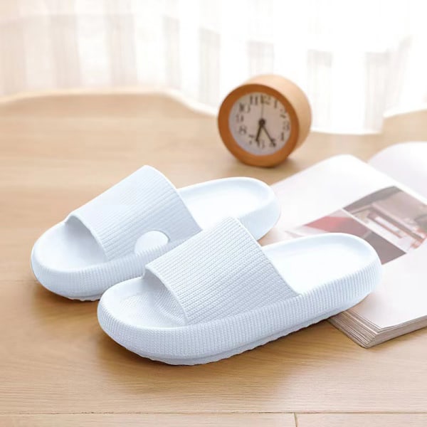 Inomhus- och utomhustofflor med tjock sula - Coola tofflor i gummi med mjuk sula White 38-39 yards White 38-39 yards