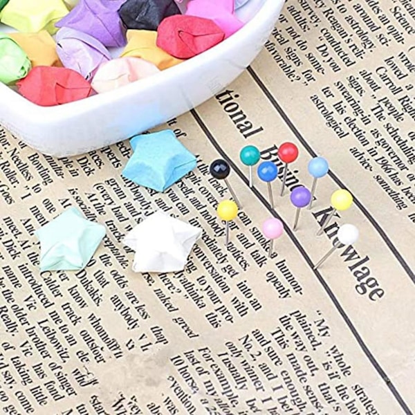 100 stycken/set 3,2 cm sy nålar färgglada glaskula huvud raka sömnad nålar sy nålar för DIY dekoration hantverk sömnadsprojekt
