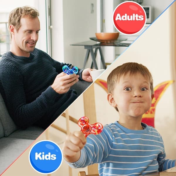 5-pack Twitter Fidget Spinners, Lysande Fidget Spinners för Barn - Självlysande Leksaker, Partygåvor, Presentförpackningsfyllare, Klassrumspriser