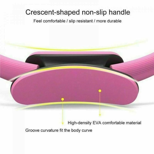 Pilatesring, yogaring premium motståndsring cirkel, pilatescirkel, yogautrustning, träningsutrustning för hemträning och förstärkning av inre