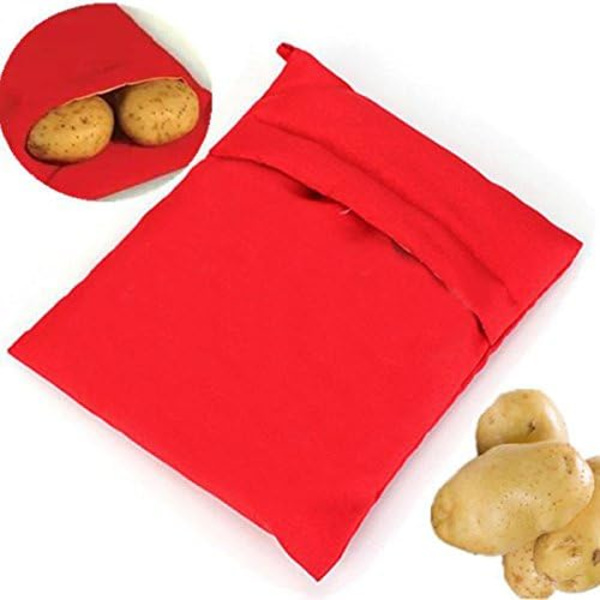 2-pack potatisficka för mikrovågsugn - Återanvändbar isolerad kökstillbehörspåse ångar perfekta potatisar, sötpotatisar, majs