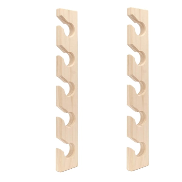 2 st hattställ för vägg i trä, basebollkepsorganisatör, väggmonterad basebollkepshållare, vertikala hattställ för garderob [kk] Wood Color
