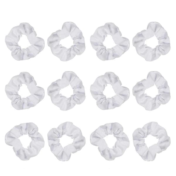 Elastiske hårbånd til piger, hvide scrunchies til batikfarvning, hårelastikker, DIY-hårscrunchies, bløde elastikker, hårtilbehør Multicolor