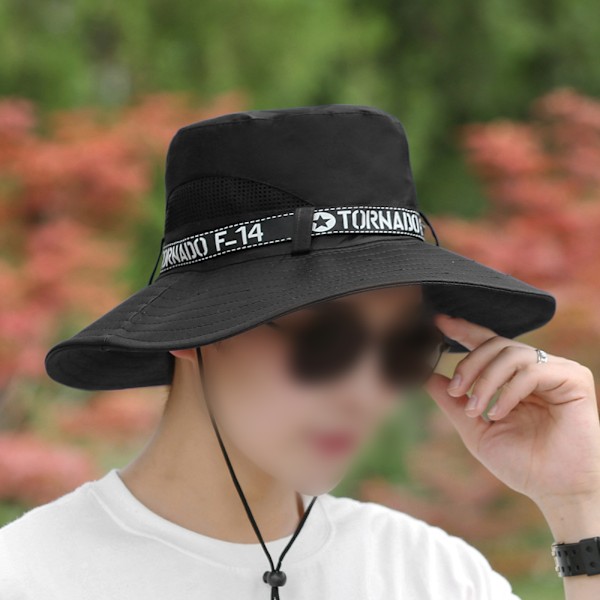 Solhatt, Vattentät Bred Birm Bucket Hat UV-skydd Boonie Hat för Fiske Vandring Trädgård Strand