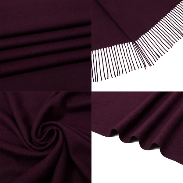 Damescarf Pashminasjaler og omslag til bryllupssjaler til kvinder vint Dark Purple