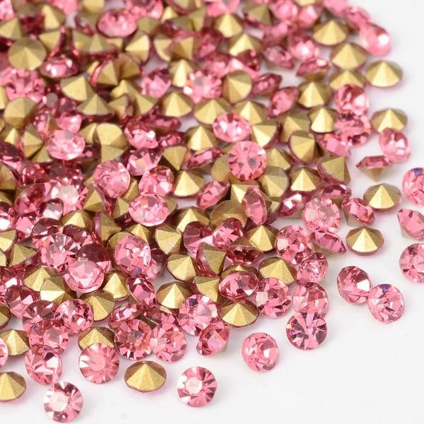 50 Koniska Swarovski kristaller för inlägg Ø 6 mm Vita 1 vita 1 vita