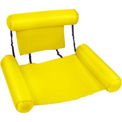 Inflatable Pool Chair. Floating Inflatable Mattress. Water Lounger