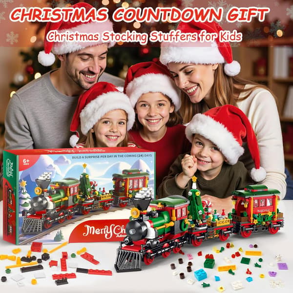 Christmas Countdown Hand-Tear Blind Box Calendar Three-Layer Building Blocks Children's DIY Creative Toys C C