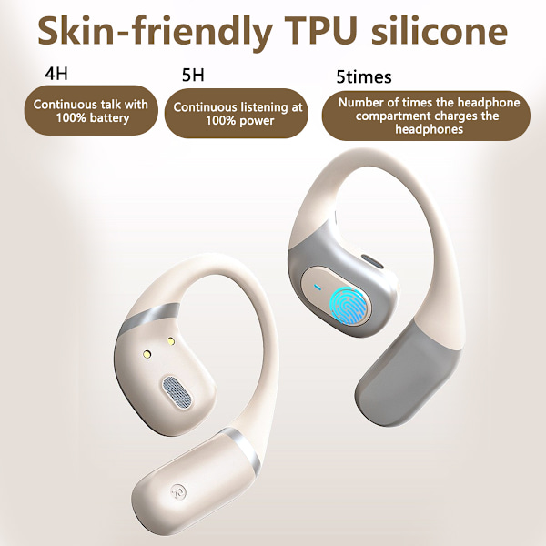 Öppna öronhörlurar OWS Bluetooth 5.3 Trådlösa hörlurar Luftledningshörlurar Stereo Ljud Sport Hörlurar