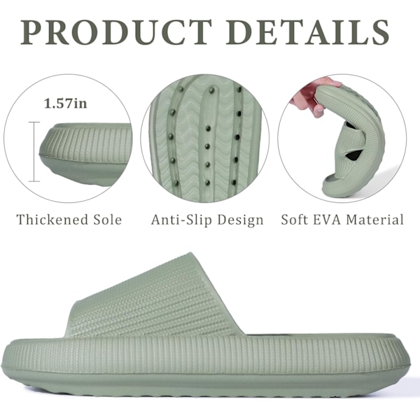Cloud Sliders Dam Herr, halkfria badtofflor dam sommar, mjuka flip flop kuddsliders, plattform pool sliders duschskor för inomhus Pink 1 5.5 to 6.5 Pink 1 5.5 to 6.5 UK