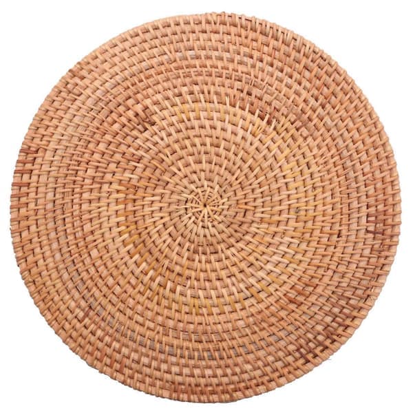 Round Braided Tray with Handles, Perfect for Serving Breakfast, Drinks, or Snacks