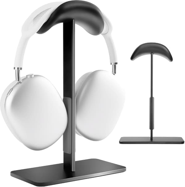 Large Headphone Stand with Sleep Mode, Aluminum Alloy Headphone Desk Holder, Non-Slip Base, Two-Pack.
