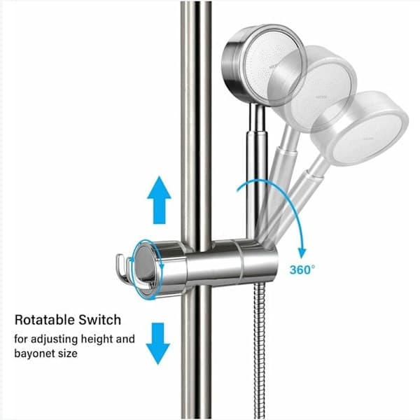 Dusjhodeholder - Justerbar hånddusjholder, egnet for 18-25 mm dusjstenger