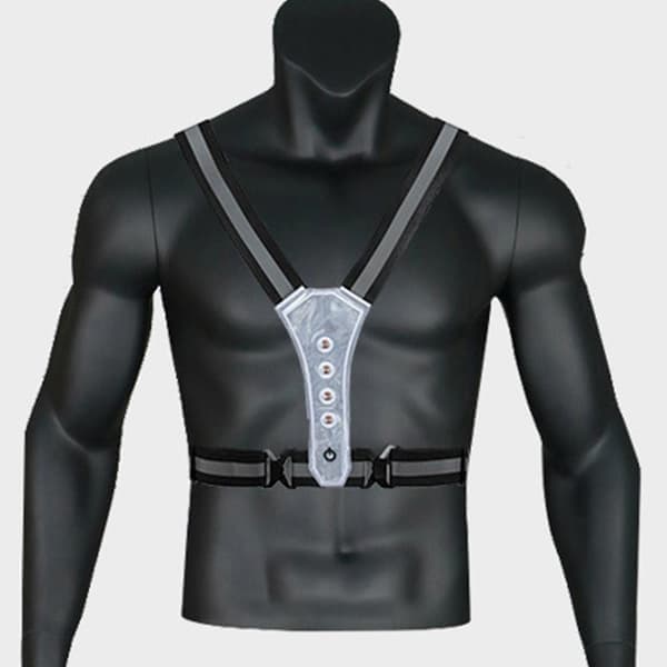 LED refleksvest, USB oppladbar, sikkerhetsutstyr, justerbart LED-løpelys, egnet for menn, kvinner og barn.