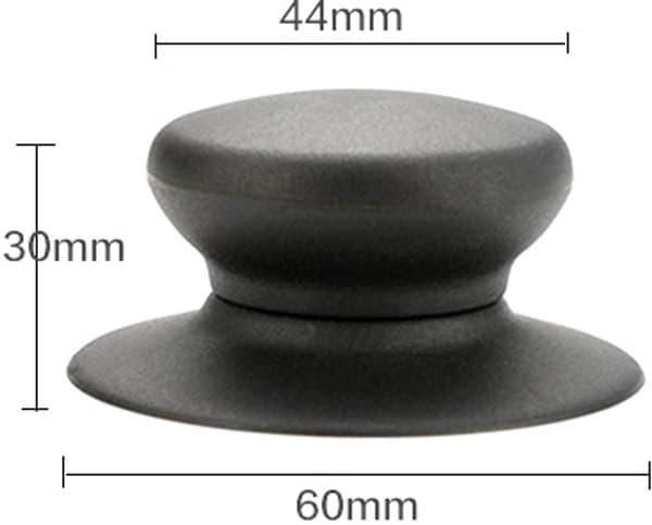 Lid Knobs for Pots - 4-Pack - Pot Lid Handles - Replacement Knobs - Cookware Handles - 6-10mm Universal - Black