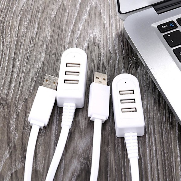 3-portars USB 3.0 Multi High Speed HUB Splitter Expansion för stationär dator whiteA 0.3m