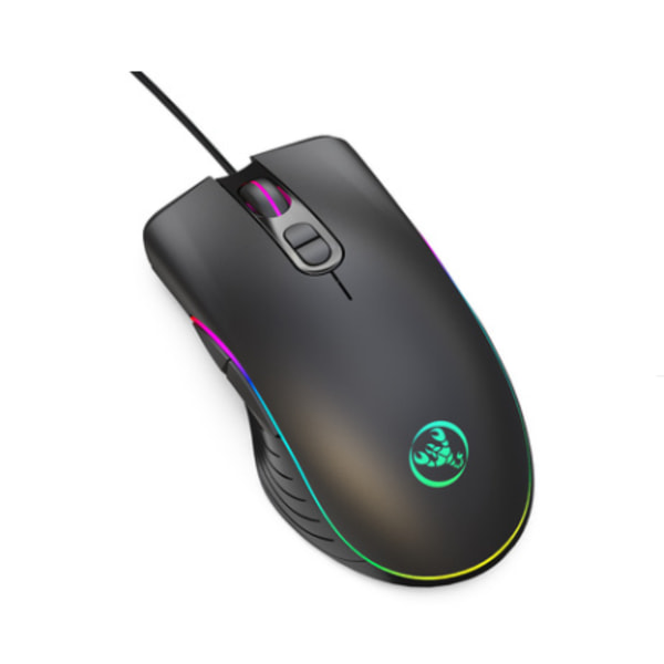 RGB-spelmus med bakgrundsbelysning, trådbunden, ergonomisk, 7 programmerbara knappar, 7200 DPI för Windows