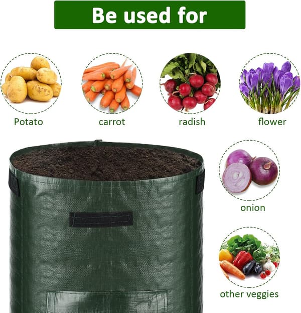 3-pack odlingspåsar Potatis Tomat Jordnötsodlingspåsar 35*45cm