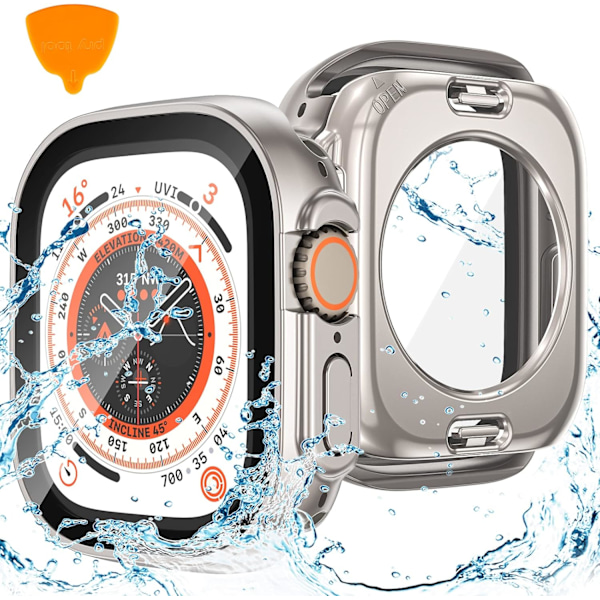 2-i-1 Vattentätt Skal för Apple Watch Ultra Titanium 49mm Titanium 49mm