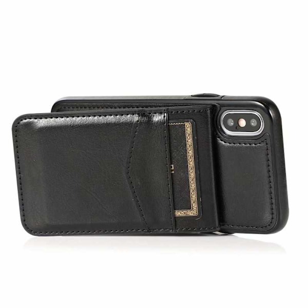 iPhone X / XS Mobilskal Korthållare 5-FACK Retro V3 Rosenguld Rosenguld