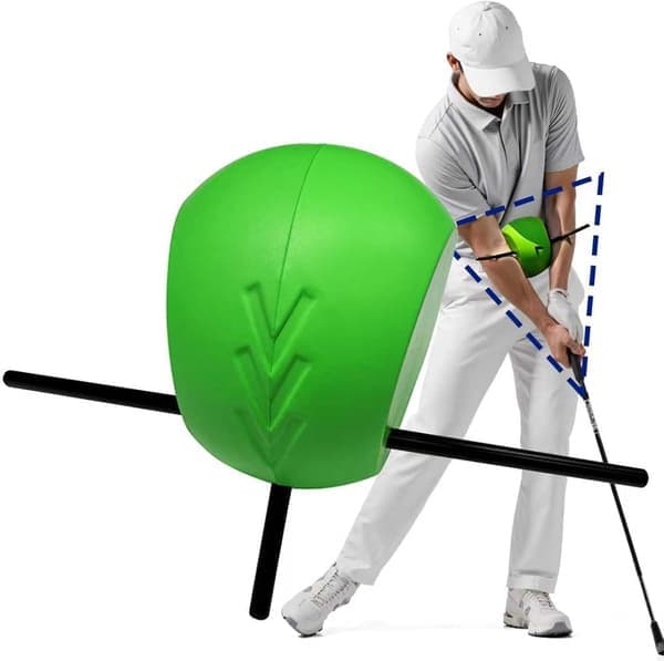 Golf Training Aid Golf Swing Trainer for Correcting Posture and Technique Golf Training Tool. Green Green