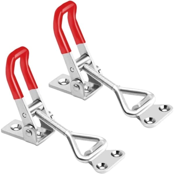 2-pack metallspänne, lådlås justerbart spänne snabbkoppling (Silver 2 st)