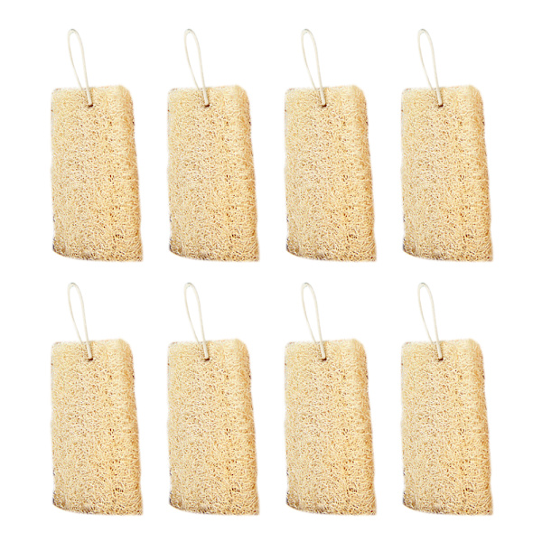 Naturlig diskborste 8-pack, komposterbar köksskrubb, skursvamp, diskborste av växtbaserad luffa, biologiskt nedbrytbar