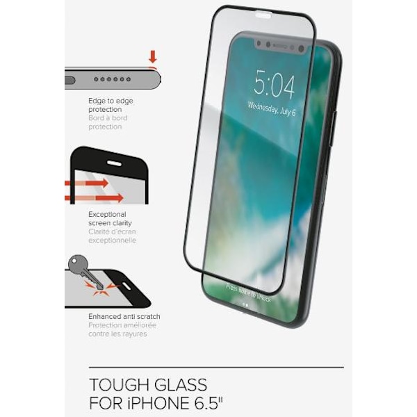 Ny 6D Dust-Proof Heltäckande Härdat Glas iPhone XS Max /X/XS/XR X/XS MAX X/XS MAX