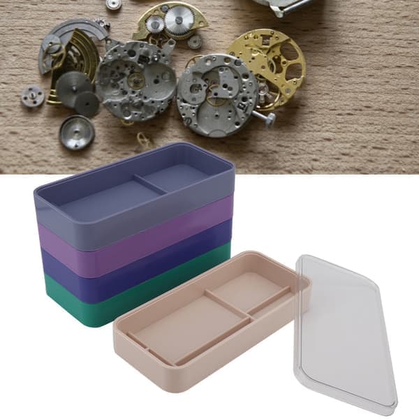 Five-layer storage box for watch parts, rectangular storage box for watch screws and tools