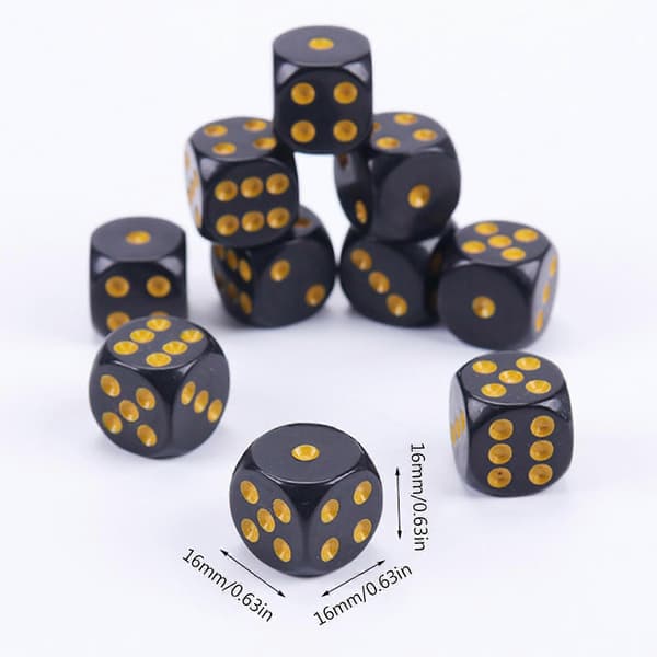 Game Playing Square Blocks Math Teaching Educational Toy Dice Small Colorful Acrylic Six-Sided Dice Cubes with Dots light purple