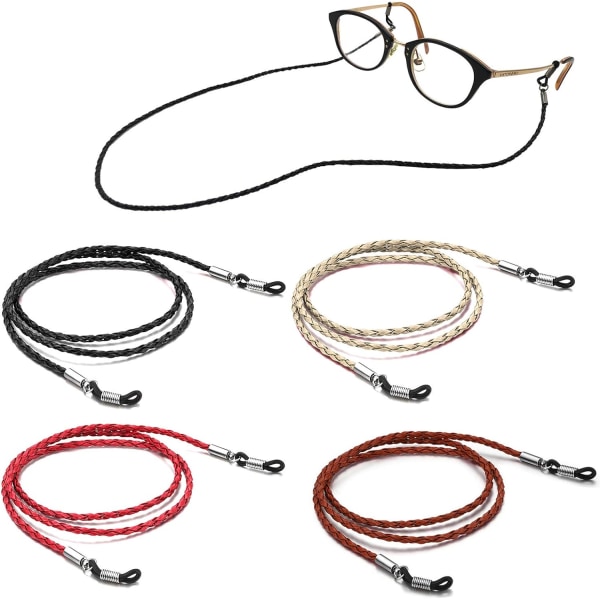 Linje för glasögonhållare, glasögonhållare, halsband för glasögonhållare, kedja för glasögonlina (4 färger)
