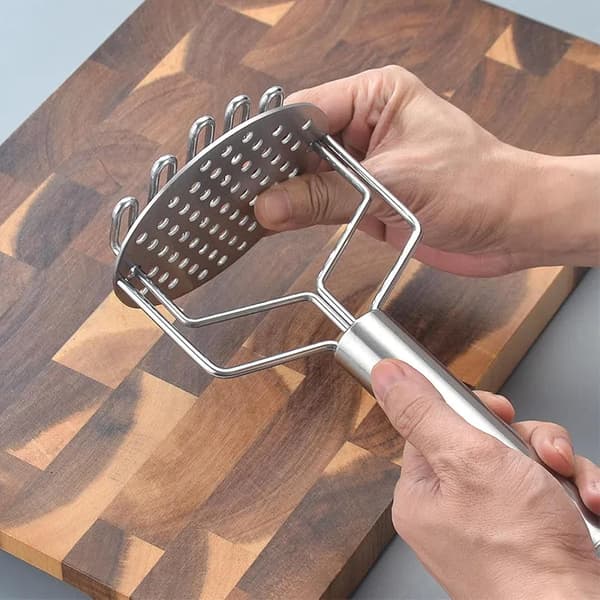 Manual Double-Layer Stainless Steel Potato Masher, Kitchen Press, Cooking Tool