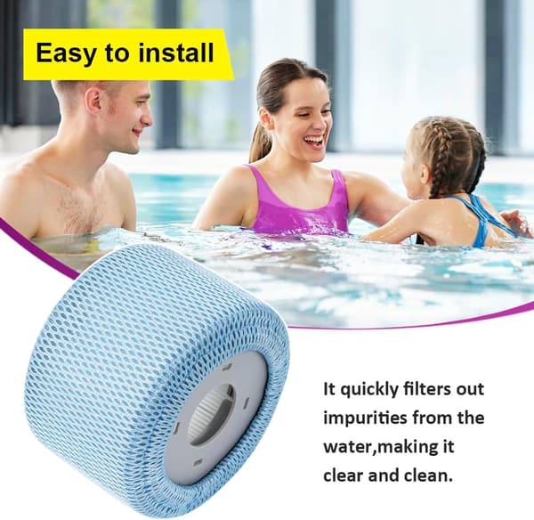 4-pack säkerhetsnät kompatibla med Mspa Spa-filter, endast nät C-maskpåse
