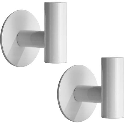 Self-Adhesive Hooks, SUS 304 Stainless Steel Bathroom Towel Holder, No Drilling Required, Rustproof, White