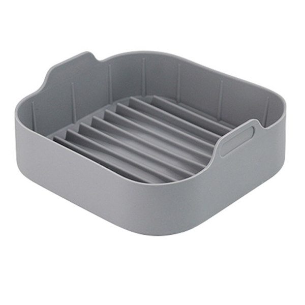 Airfryer Silikonform, Ersättning för Pappersfoder, Kvadratisk Silikon Airfryer Korg, Silikon Skål