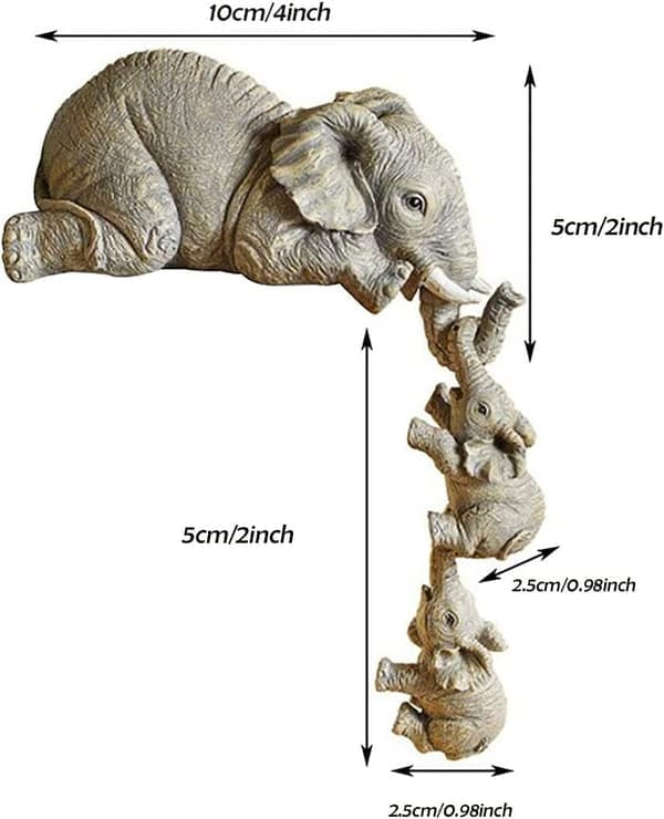 Elefanthyllfigurer, mammaelefant och baby elefant, present