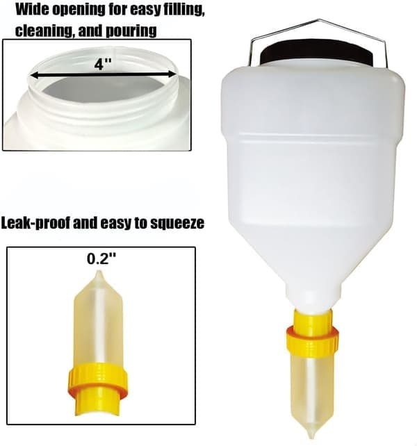 5,5L Sauce Dispenser – Square, Gravity-Fed (square, 5.5 liters)