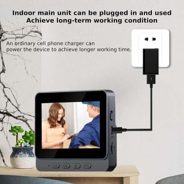 2.4G Wireless Video Intercom with 4.3-inch IPS Screen, Wireless High-Definition Video Smart Doorbell, Two-Way Intercom for Villa, House, Office