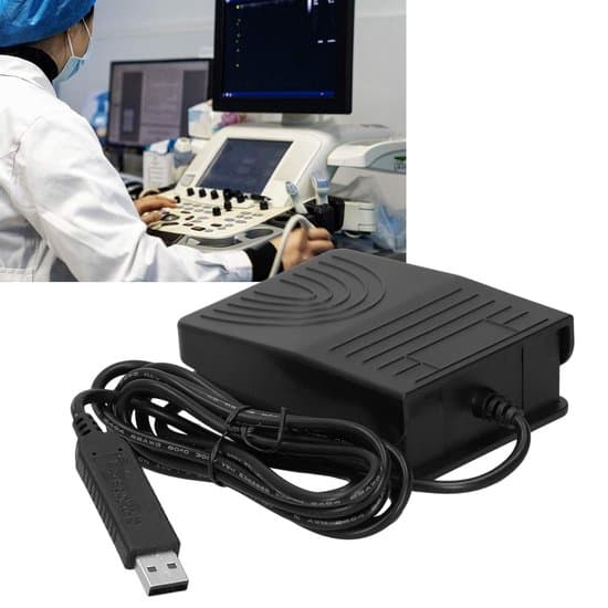 Professionel bærbar USB-fodpedal - computerfodkontakt lavet af ABS-materiale.