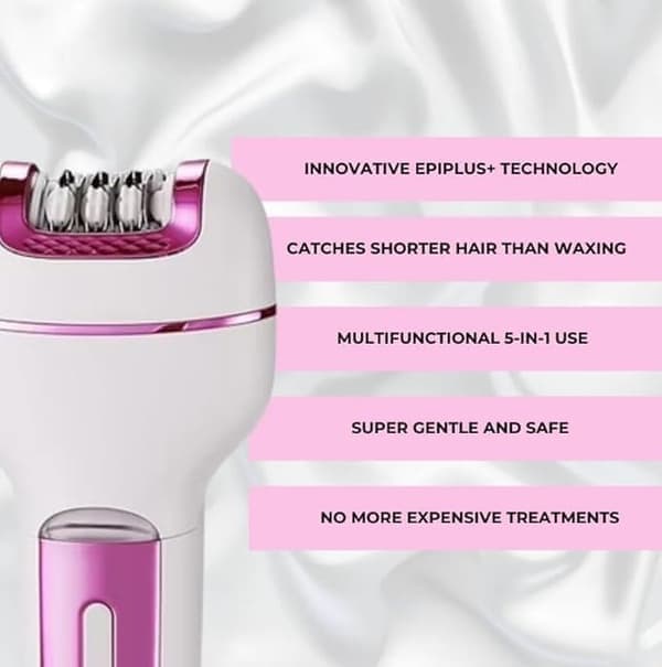 Epiluxe Osmo Original Elektrisk Epilator til Kvinder med Eksfolierende Børste til Armhuler og Arme
