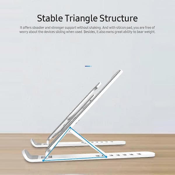 Adjustable Laptop Tablet Stand Multi-angle Laptop Holder Portable & Foldable Laptop Stand for 10-17' Laptops Hollow Design Pink Black