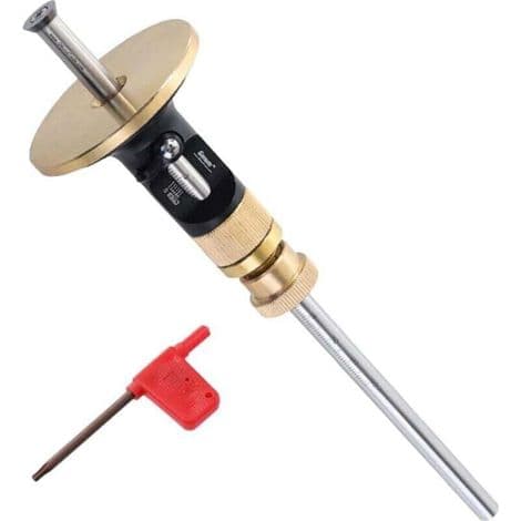 Marking Gauge, with Wheel for Soft and Hard Woods, Screwdriver Included (B), Safety Lock, Micro-Adjustment Function