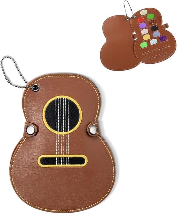 Stylish Guitar Pick Holder for Personalized Guitar Picks in PU Leather, Guitar Gift.