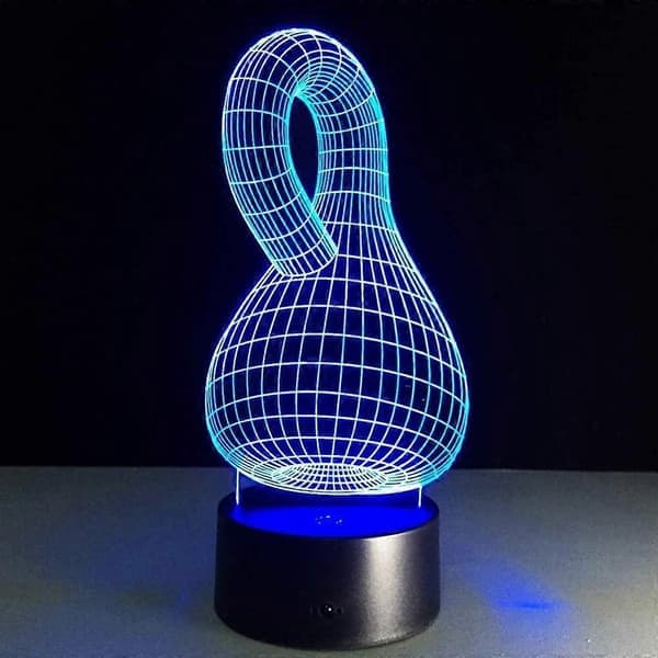 3D Natlampe, Græskar Touch 7 Farveskiftende LED Natlampe 3D LED Skrivebordslampe-lingling}