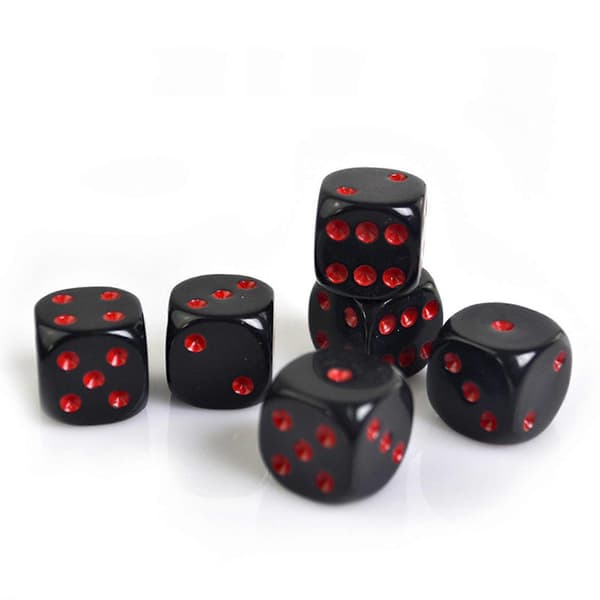 Game Playing Square Blocks Math Teaching Educational Toy Dice Small Colorful Acrylic Six-Sided Dice Cubes with Dots light purple