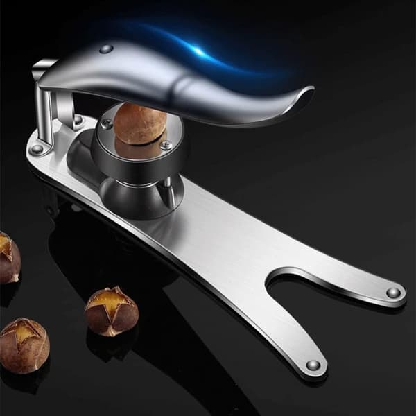 Nutcracker, heavy duty stainless steel nut clips, nutcracker/cutter, nuts for chestnuts, walnuts, almonds and hazelnuts.