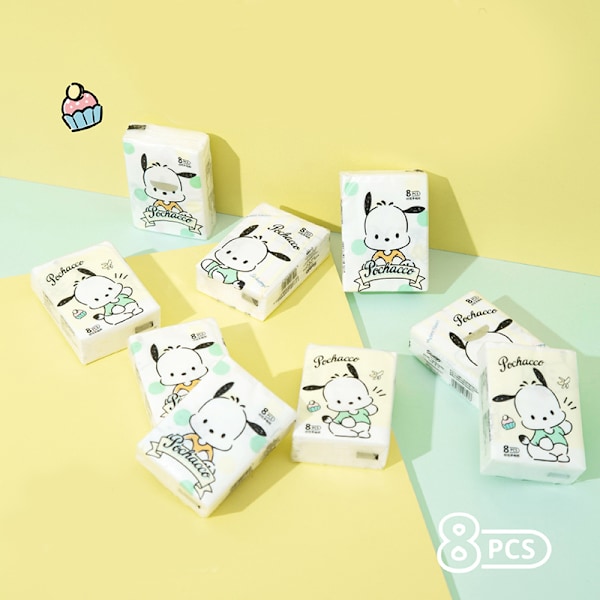 9 st Tissue Kawaii Cartoon Printed Näsduk e Girl Portable A1 A1