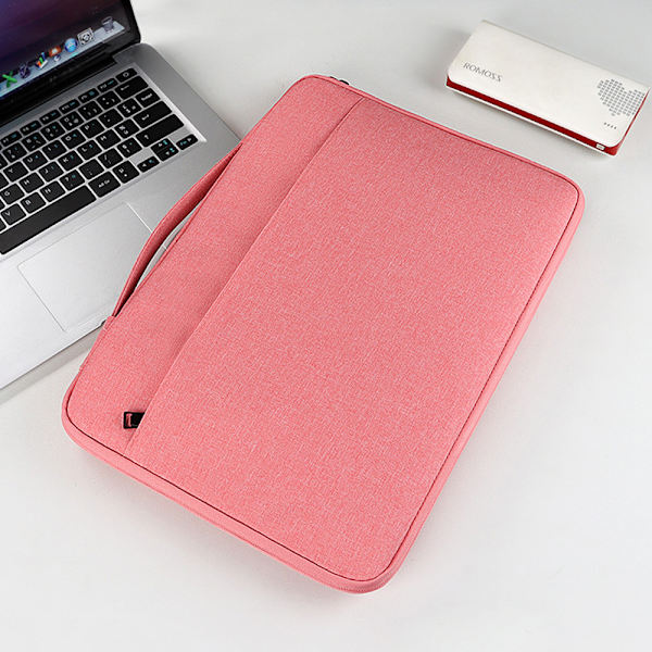 Vattentät Laptop Väska Skyddande Notebook Tablet Väska Andningsbar Slitstark - Rosa