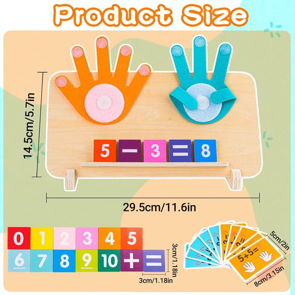 Educational Games Kids 3 4 5 6 Years Math Toys Counting Learning Games for Learning to Add and Subtract Math, Ideal Gift.